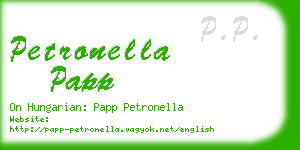 petronella papp business card